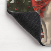 Tapis De Souris Akita Chien dans Noël de neige (Coin)