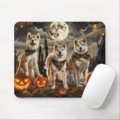 Tapis De Souris Akita Halloween Éffrayant (Avec souris)