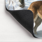Tapis De Souris Akita Laisser Neige Noël (Coin)