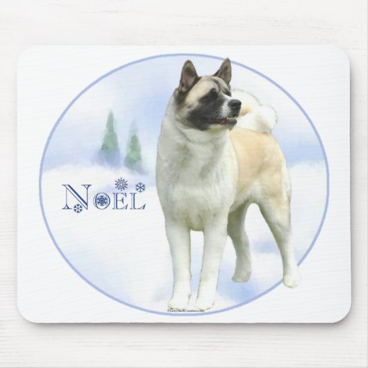 Tapis De Souris Akita Noel Mousepad (Devant)