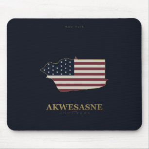 Tapis De Souris Akwesasne New York Silhouette Américaine