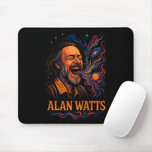 Tapis De Souris Alan Watts Laugh Galaxy Universe Psychedelic Art P (Avec souris)