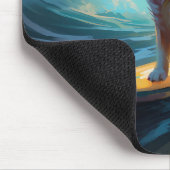 Tapis De Souris Alaskan Malamute Beach Surf Peinture (Coin)