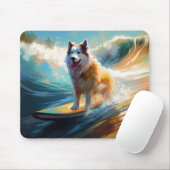 Tapis De Souris Alaskan Malamute Beach Surf Peinture (Avec souris)
