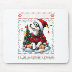 Tapis De Souris Alaskan Malamute Décorations d'arbre de Noël Chien