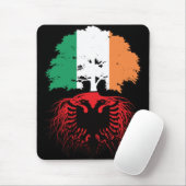 Tapis De Souris Albanie Drapeau des racines d'arbres en Irlande (Avec souris)