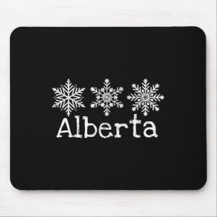 Tapis De Souris Alberta Canada Ski Ski Ski Snowflakes hiver