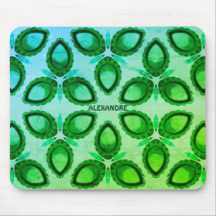 Tapis De Souris ALEXANDRE ~ Abstrait Motif vert ~ Personnalisé