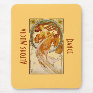 Tapis De Souris Alfons Mucha Danse Vintage Imprimer Mousepad