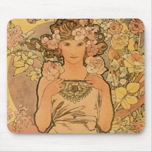 Tapis De Souris Alfons Mucha ~ Le rose