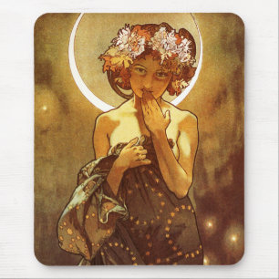 Tapis De Souris Alfons Mucha : Luna