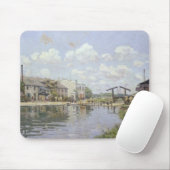 Tapis De Souris Alfred Sisley | le canal St Martin, Paris (Avec souris)