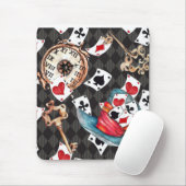 Tapis De Souris Alice an Wonderland Mousepad with Clock, Key Cards (Avec souris)