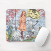 Tapis De Souris Alice au pays des merveilles Classique Cheshire Ra (Avec souris)