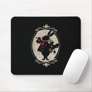 Tapis De Souris Alice au pays des merveilles Lapin Blanc Livre Vin
