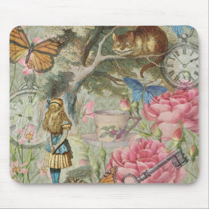 Tapis De Souris Alice Cheshire Chat Wonderland Tree Garden