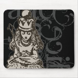 Tapis De Souris Alice dans la grunge de la Reine Alice du pays des