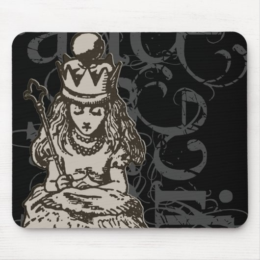 Tapis De Souris Alice dans la grunge de la Reine Alice du pays des (Devant)