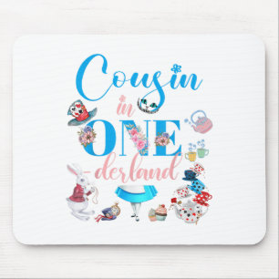 Tapis De Souris Alice Dans L'Onederland Famille Cousin De L'Annive