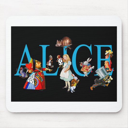 TAPIS DE SOURIS ALICE ET AMIS AU WONDERLAND (Devant)
