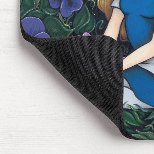 Tapis De Souris "Alice et les fleurs" Mousepad (Coin)