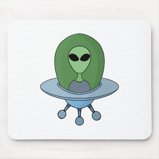 Tapis De Souris Alien dans son petit vaisseau spatial (Devant)
