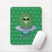 Tapis De Souris Alien dans son petit vaisseau spatial (Avec souris)