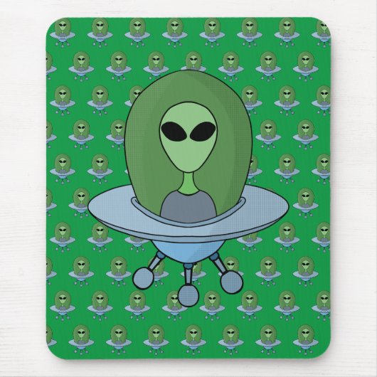 Tapis De Souris Alien dans son petit vaisseau spatial (Devant)