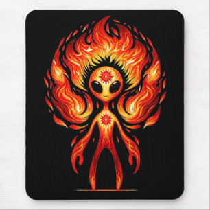 Tapis De Souris Alien de feu