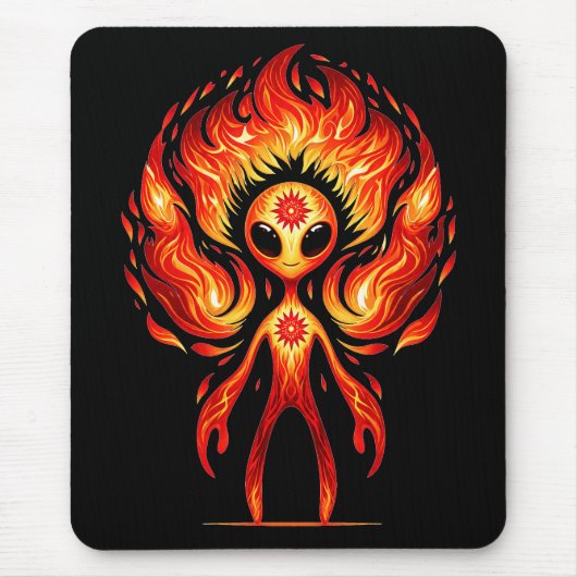 Tapis De Souris Alien de feu (Devant)