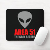 Tapis De Souris Alien de gris du SECTEUR 51 (Avec souris)
