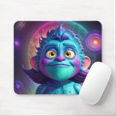 Tapis De Souris Alien de l'espace et ami (Avec souris)