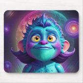 Tapis De Souris Alien de l'espace et ami (Devant)
