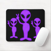Tapis De Souris Alien pourpre de paix (Avec souris)