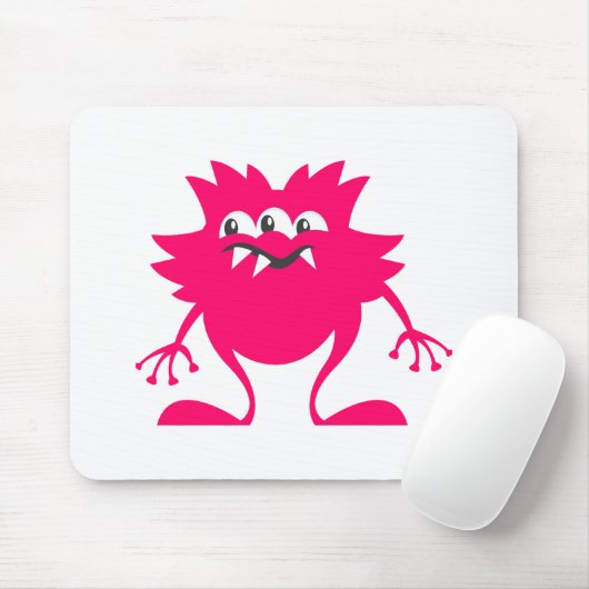 Tapis De Souris Alien rose de Trois-Oeil (Avec souris)
