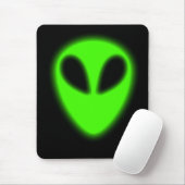 Tapis De Souris Alien vert éclatant Mousepad (Avec souris)