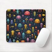 Tapis De Souris Aliens mignons (Avec souris)