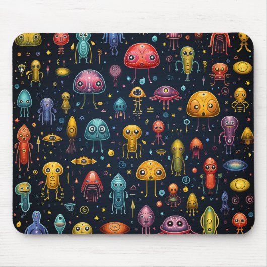Tapis De Souris Aliens mignons (Devant)