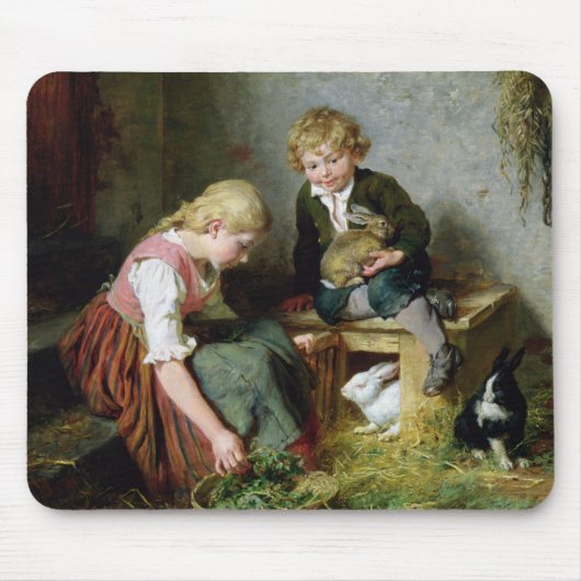 Tapis De Souris Alimentation des lapins (Devant)