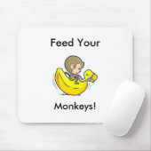 Tapis De Souris Alimentez vos singes ! (Avec souris)