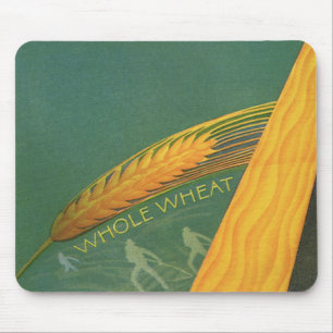 Tapis De Souris Aliments sains vintage, pain complet de blé