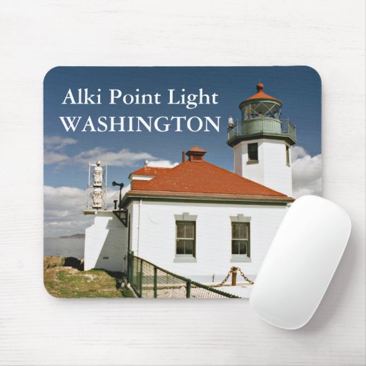 Tapis De Souris Alki Point Lighthouse, Seattle Washington Mousepad (Avec souris)