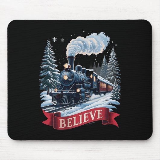 Tapis De Souris All Aboard Polar Express Christmas North Pole Xmas (Devant)