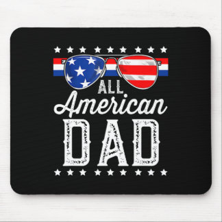 Tapis De Souris All American Dad 4 juillet Fête des pères Lunettes