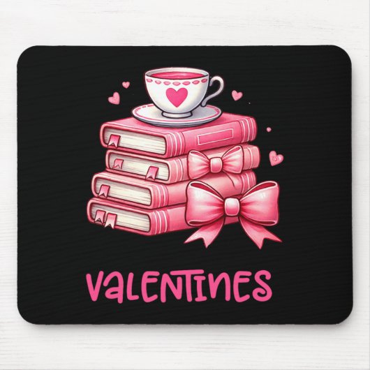 Tapis De Souris All Booked For Valentines Book Reading Bookworm Ne (Devant)