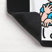 Tapis De Souris All Done Sign Language Cartoon Communication Aid A (Coin)
