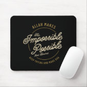 Tapis De Souris Allah rend possible l'impossible musulman Décontra (Avec souris)
