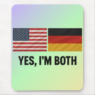 Tapis De Souris Allemand Américain Oui Je Suis Les Deux - Allemagn
