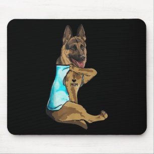 Tapis De Souris Allemand Berger Chien Tattoo I Love Maman Fête des
