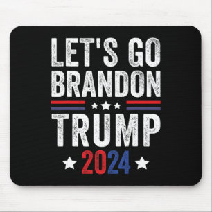 Tapis De Souris Aller Brandon Trump 2024 Anti Liberal Us Drapeau